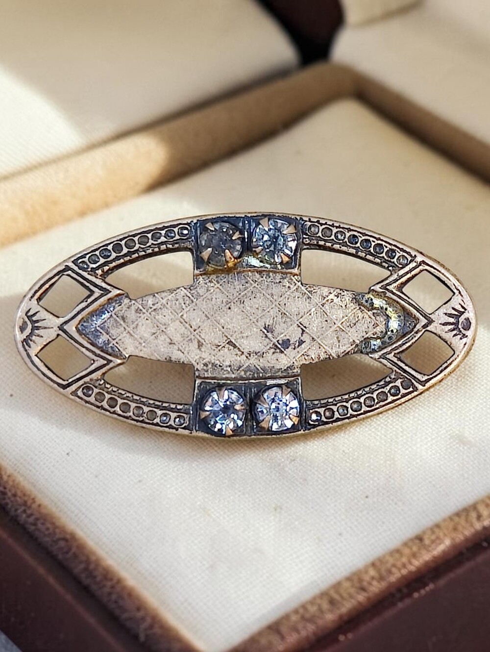 Antique Victorian Paste Stone Brooch